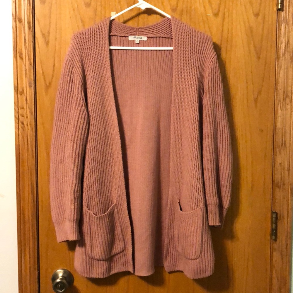 Madewell dust pink cardigan